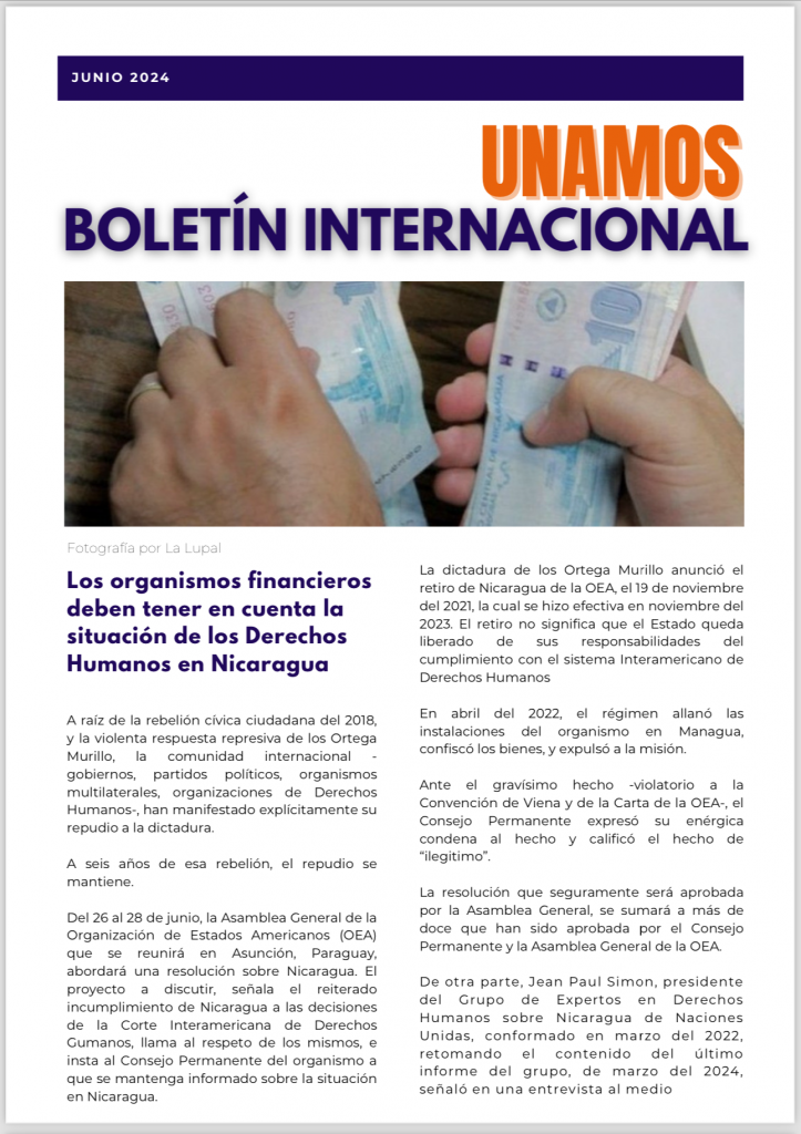 Instituciones financieras y derechos humanos en Nicaragua.